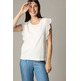 BLUSA MUJER DEELUXE CON VOLANTES CALADOS