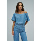 BLUSA MUJER SALSA JEANS EN LIGHTDENIM