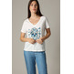 CAMISETA MUJER DEELUXE ESTAMPADO CALAVERA