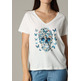 CAMISETA MUJER DEELUXE ESTAMPADO CALAVERA