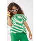CAMISETA NIÑA COMPAÑIA FANTASTICA RAYAS VERDES
