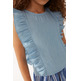 CAMISETA NIÑA  CIAFAN TOP DE NIÑA EFECTO DENIM