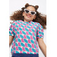 NIÑA TOP DE NIÑA ESTAMPADO DE PLUMA GEOMETRI