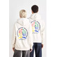 SUDADERA CON CAPUCHA HOMBRE TOMMY JEANS ESCUDO EN MANGAS FIT HOLGADO