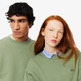 SUDADERA UNISEX LACOSTE DE FELPA GRUESA Y FIT AMPLIO