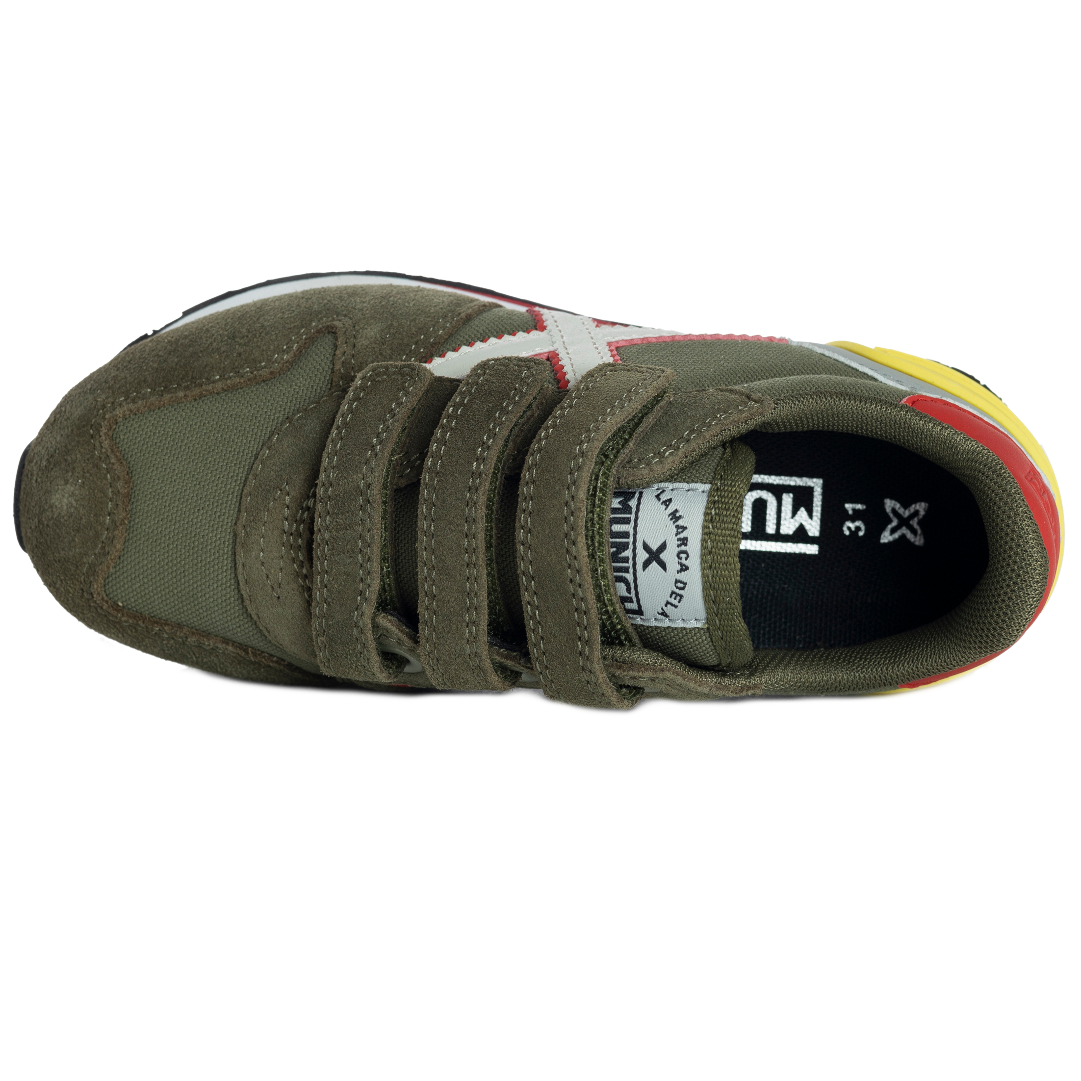 Zapatillas con velcro niños Munich en color gris. Talla 35 Color GRIS