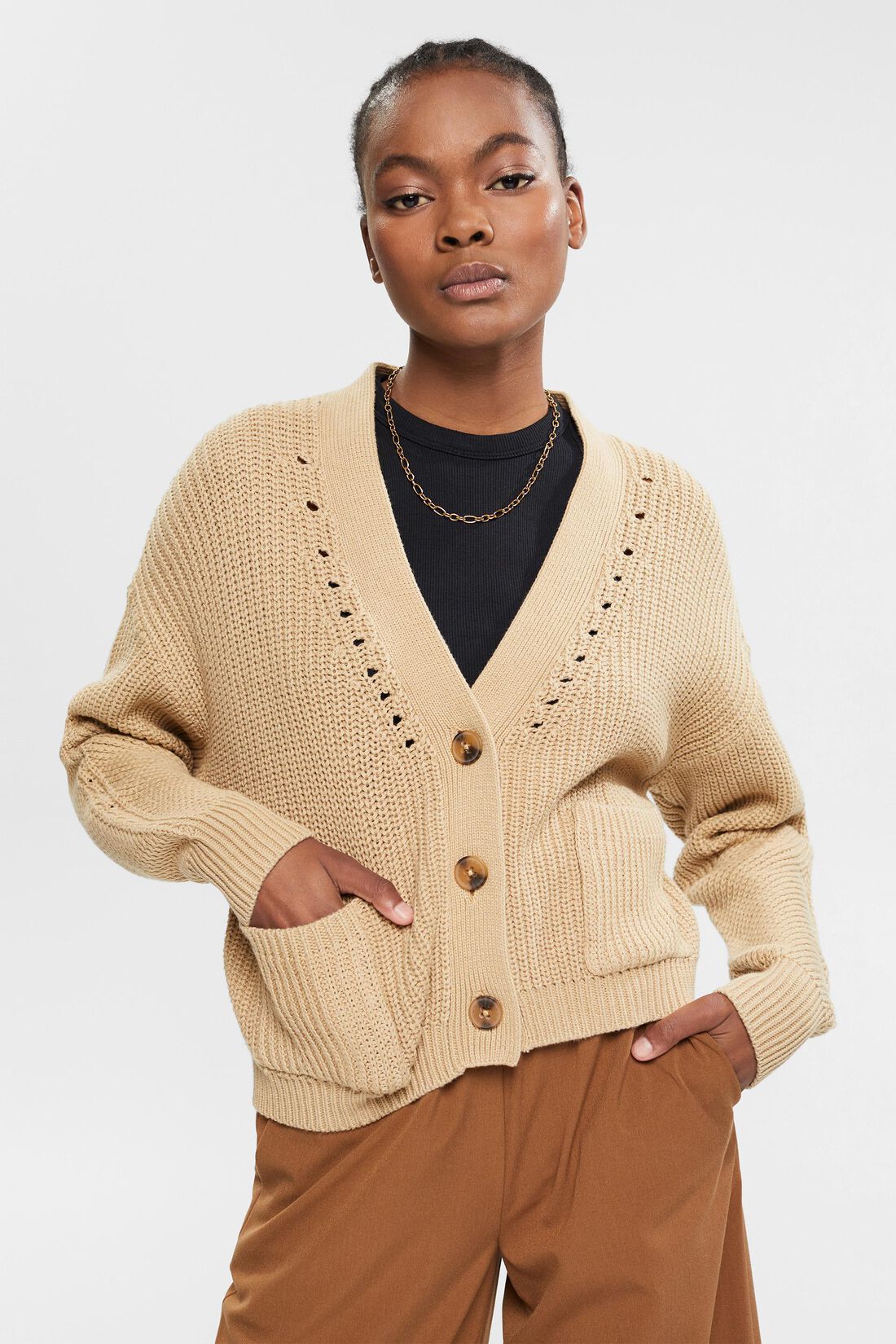 Restricción Sandalias alcanzar CARDIGAN DE PUNTO GRUESO MUJER ESPRIT - Korner