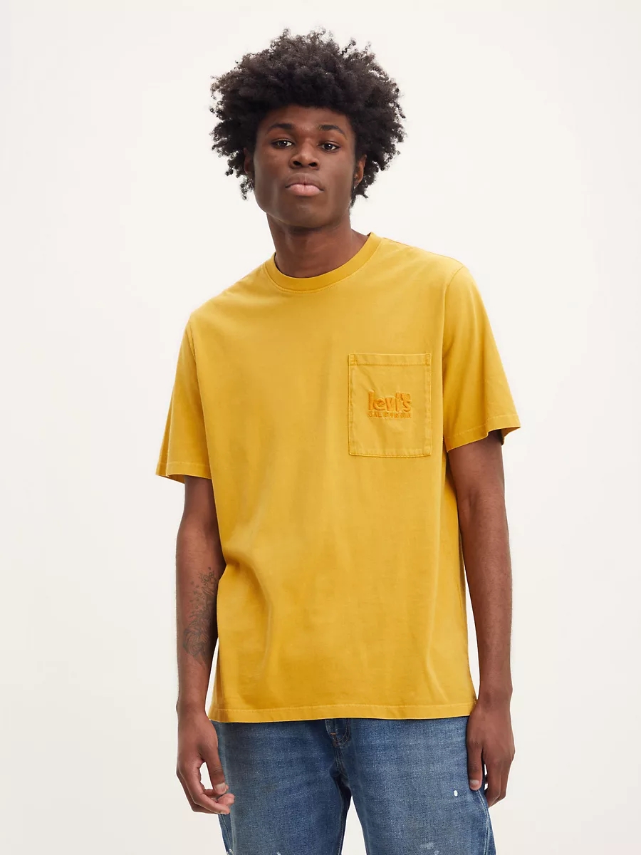 Camiseta levis amarilla hombre best sale