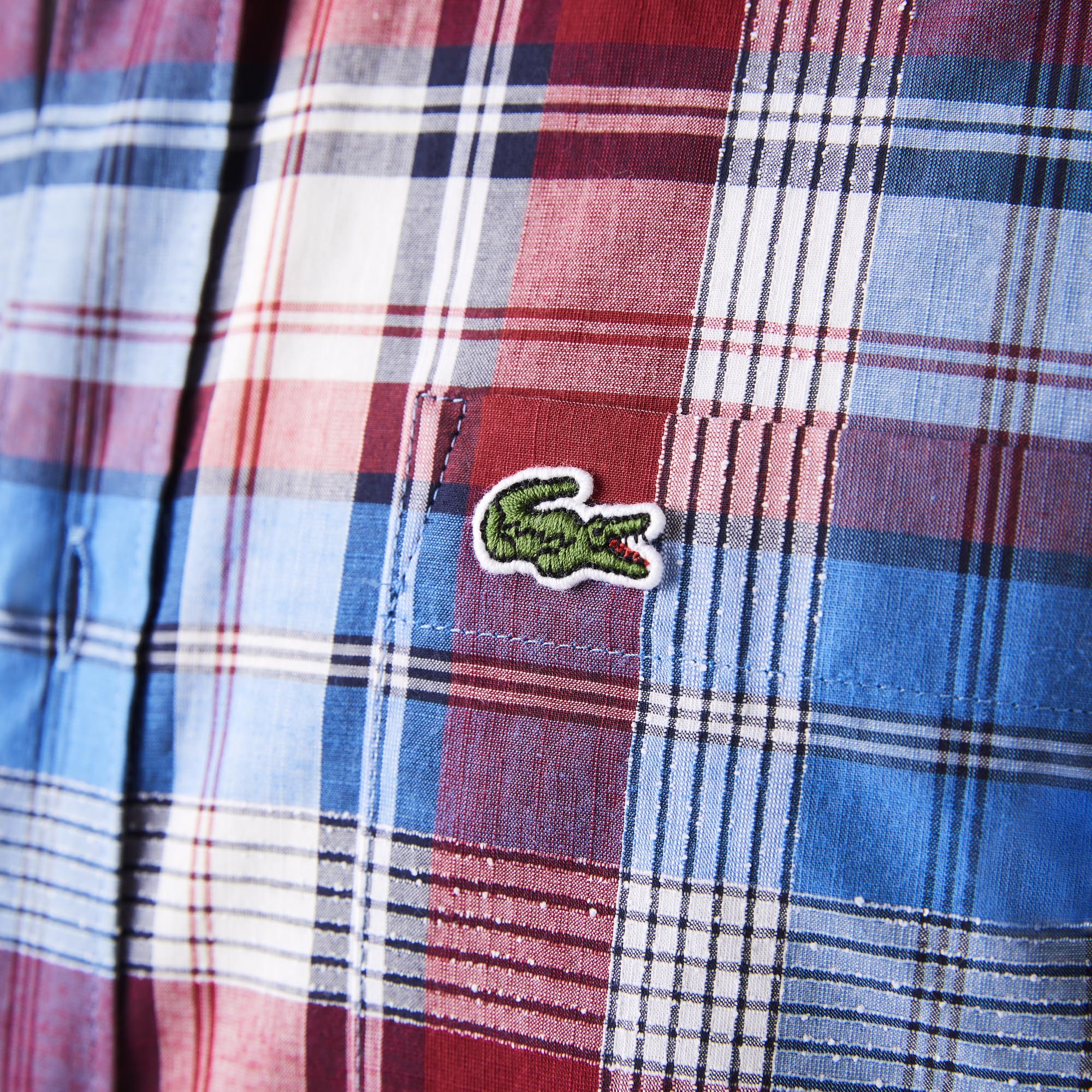CAMISA EN ALGODON STRETCH DE CUADROS HOMBRE LACOSTE Korner