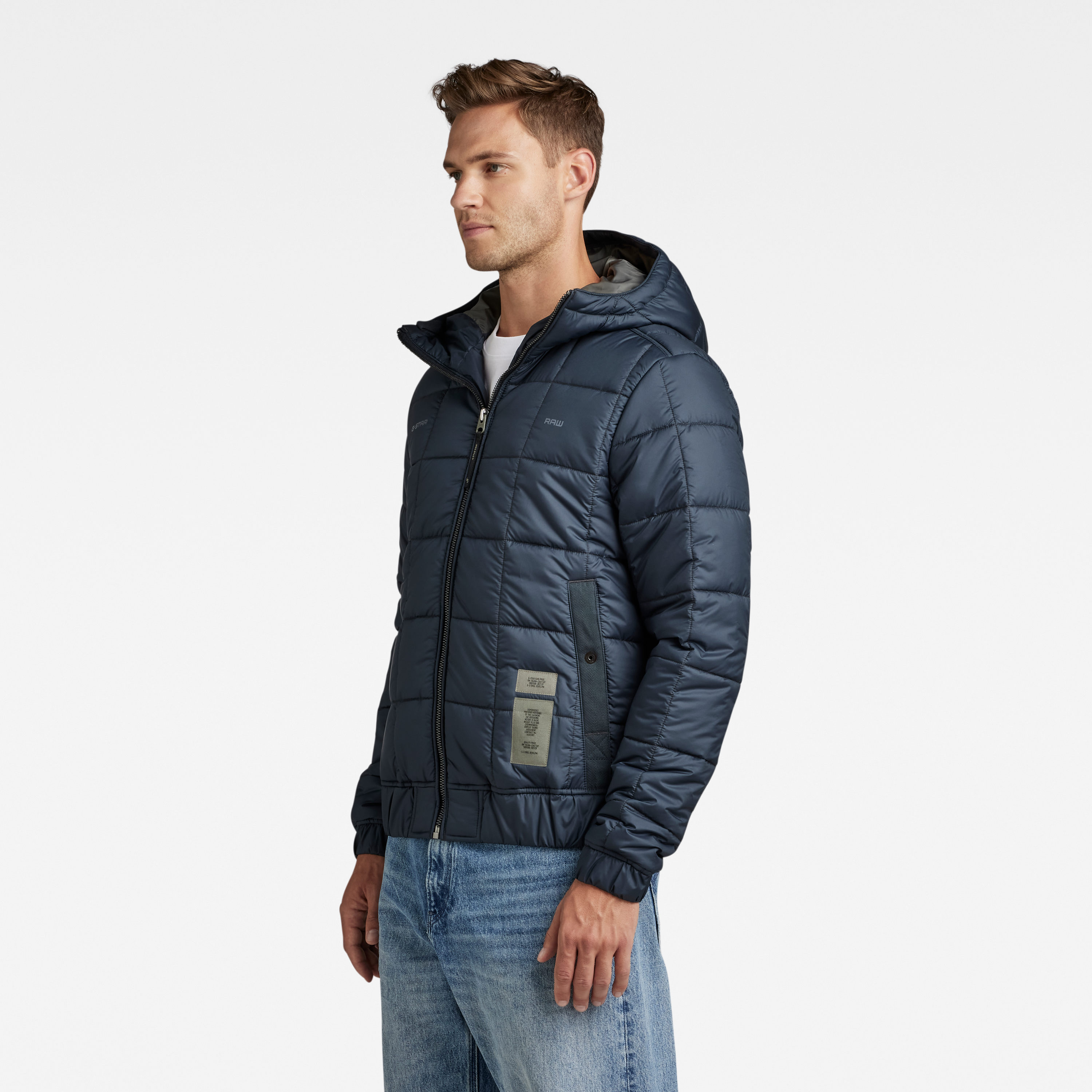 CAZADORA CON CAPUCHA HOMBRE G-STAR MEEFIC SQUARE QUILTED