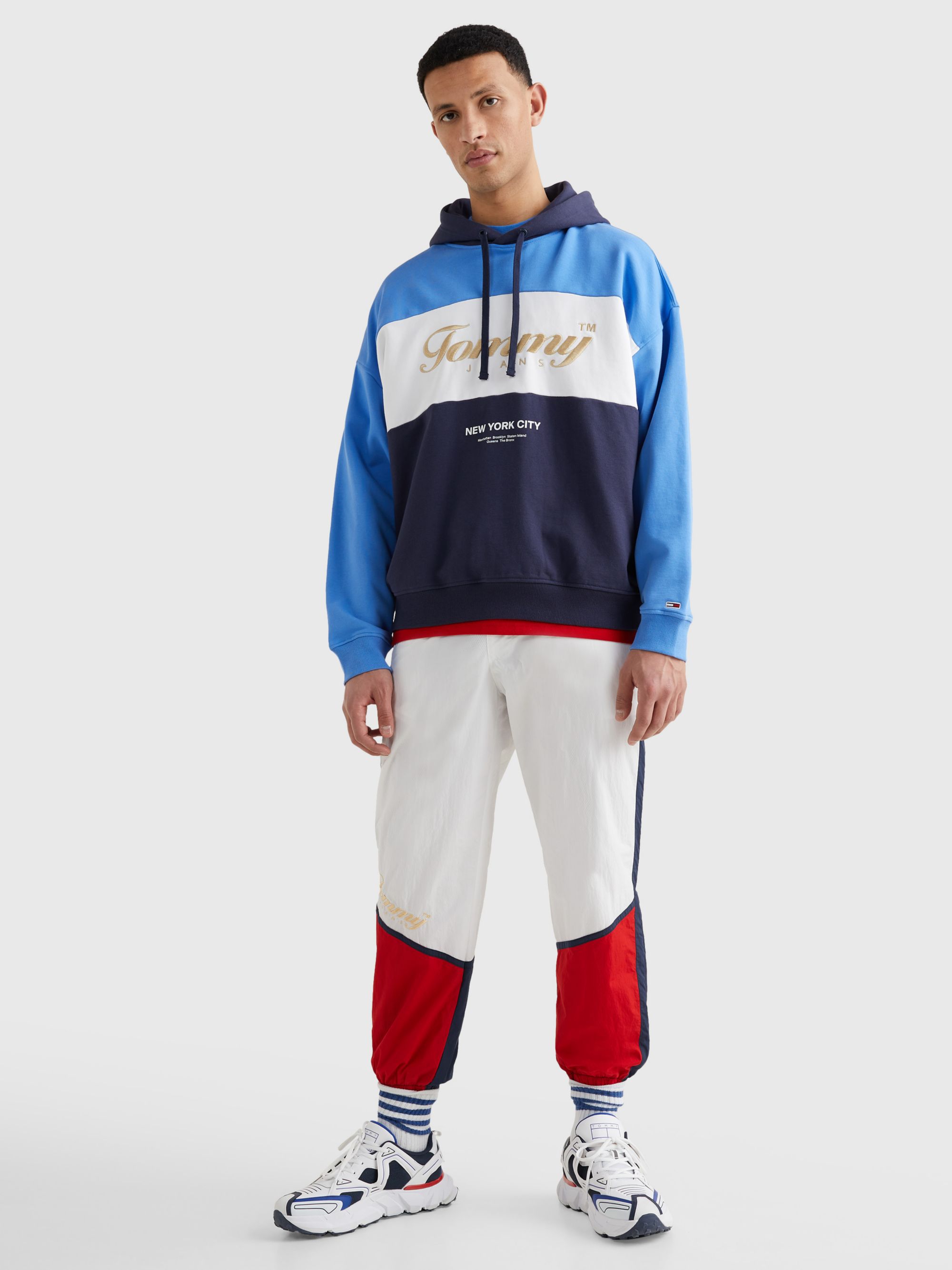 Subir Dislocación Marty Fielding SUDADERA COLORBLOCK CON LOGO BORDADO HOMBRE TOMMY JEANS