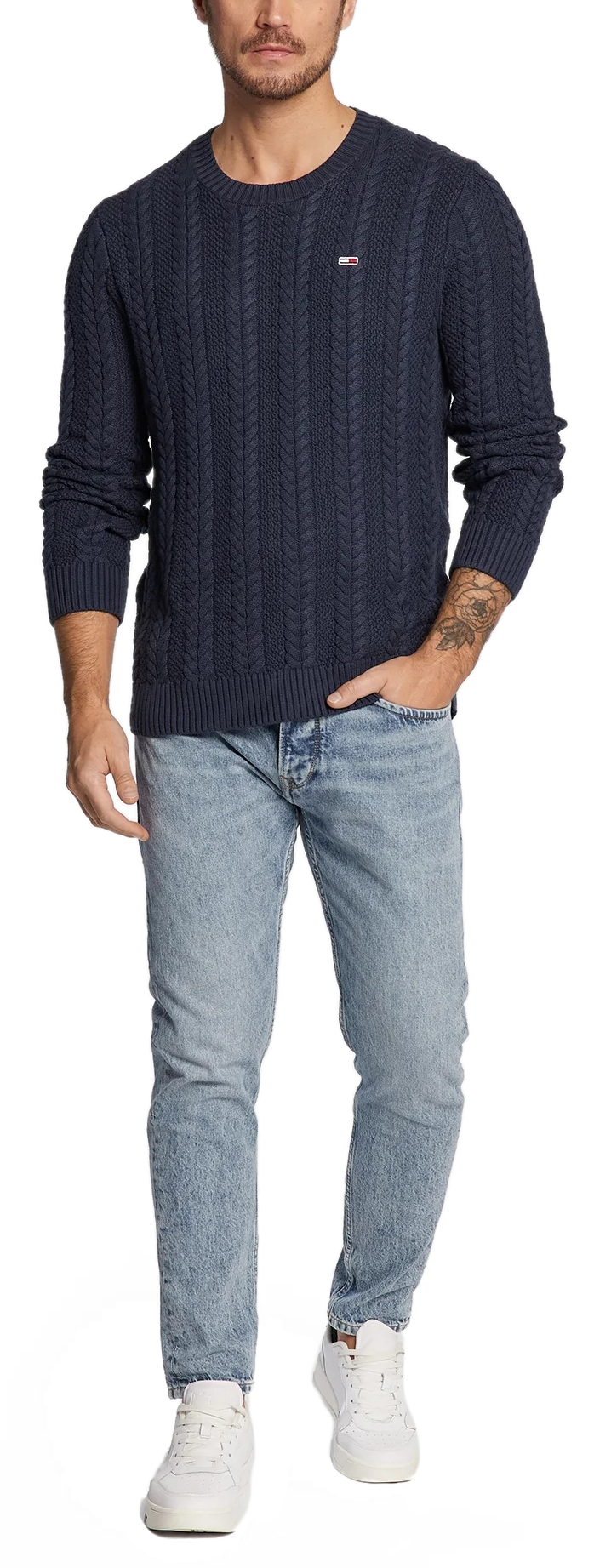 PJ Paul Jones - Suéter Térmico De Punto Trenzado Para Hombre, Albaricoque, Small