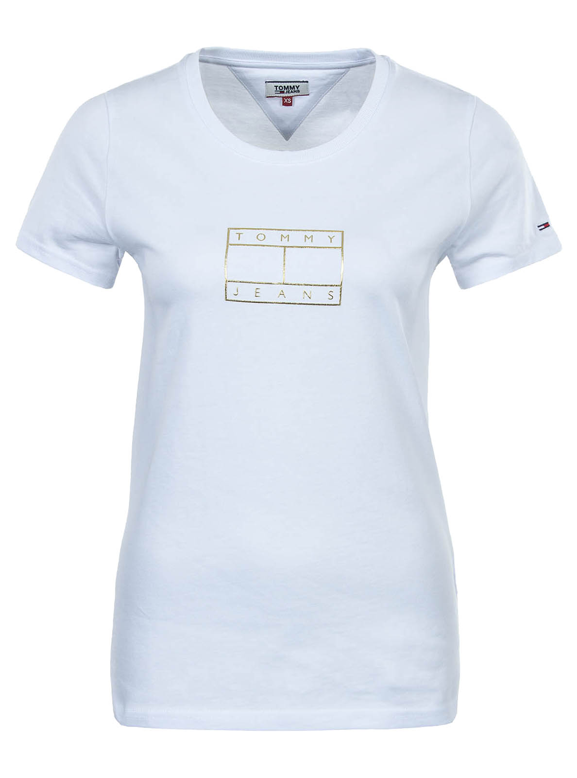 Tommy Hilfiger Tjw Metallic Flag tee Camiseta para Mujer