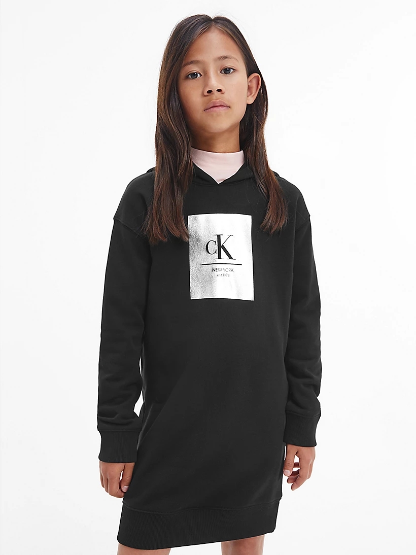 SUDADERA CON CAPUCHA Y LOGO NIÑA CALVIN KLEIN