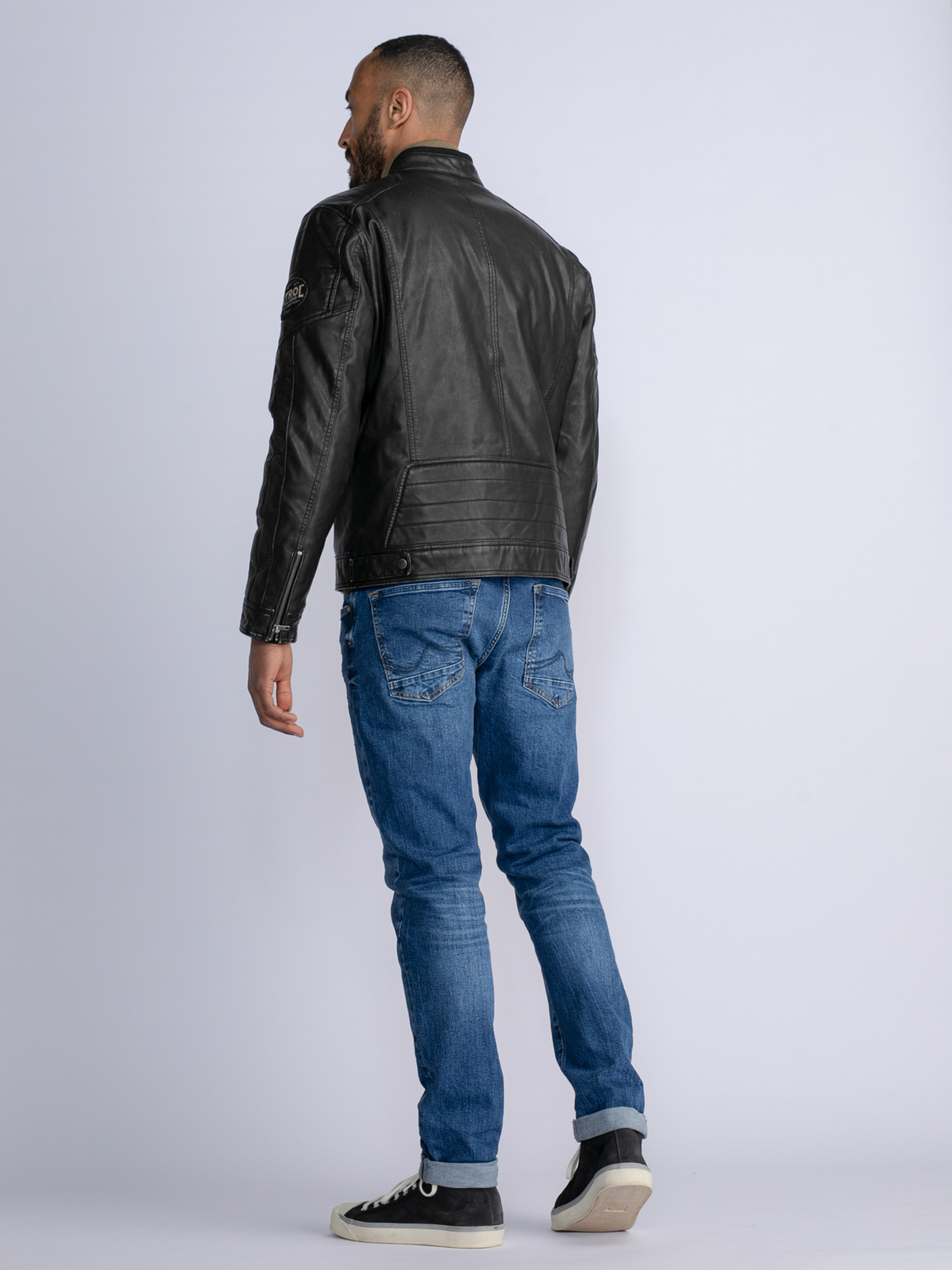 CAZADORA BIKER HOMBRE PETROL Korner