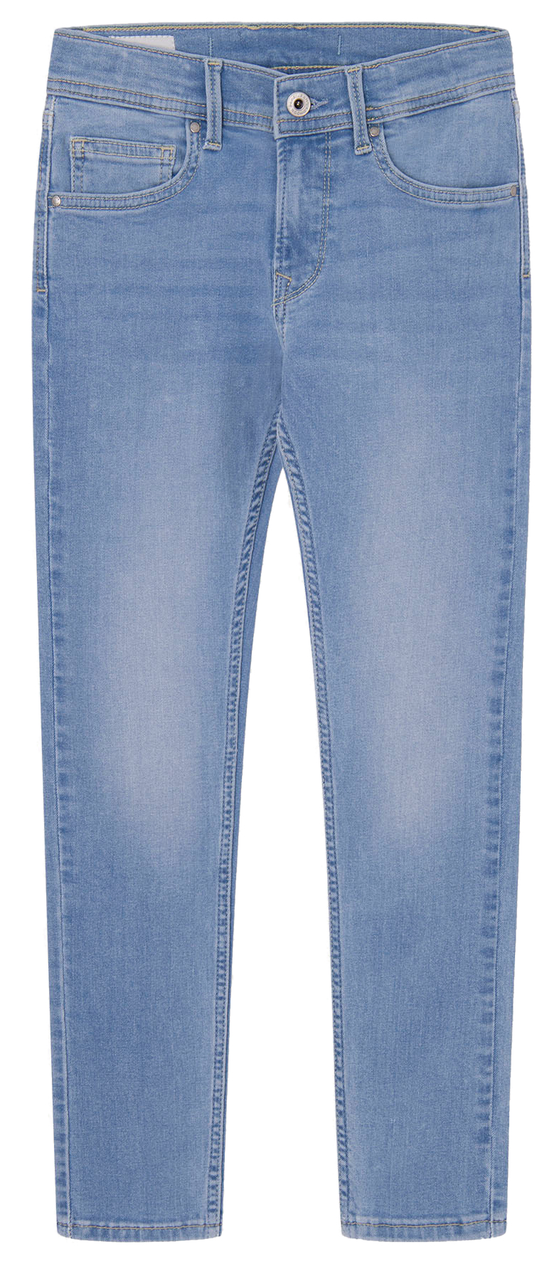 Short Jean Pepe Jeans Slim Garçon - Denim Blanc Élastique | Coupe Adjustée 5 Poches