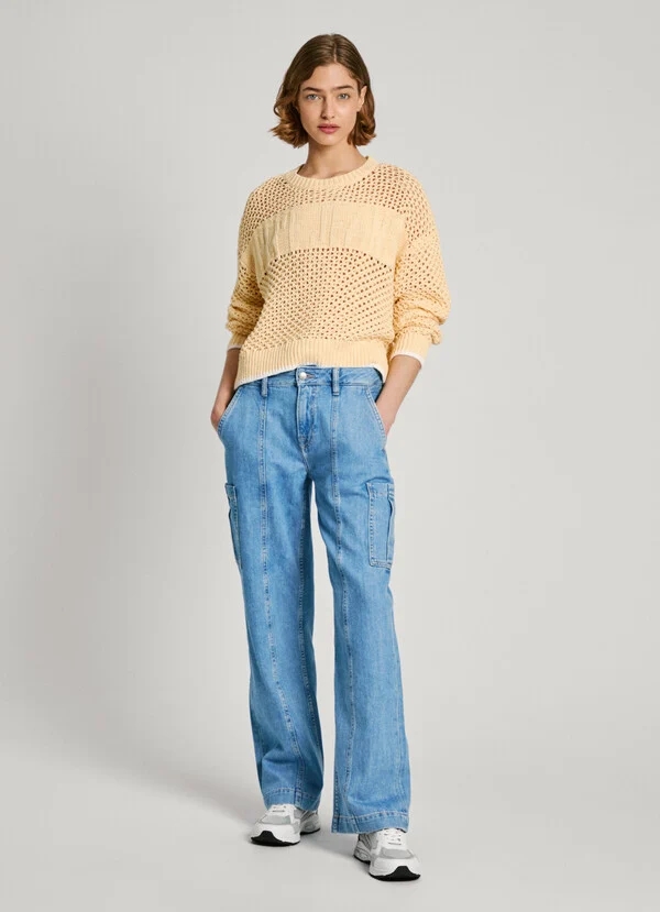 Pantalones Pepe Jeans Pepe Jeans Addison Tiro Ultra Alto Y Corte