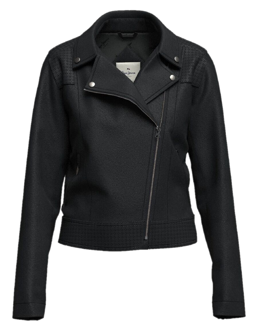 Cazadora Pepe Jeans Biker De Piel Alba Para Mujer