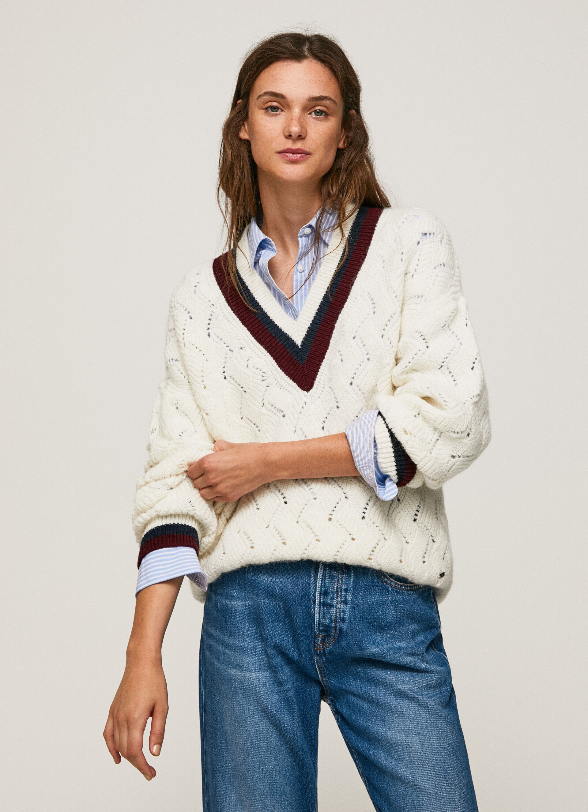 Perceptivo pueblo O JERSEY CUELLO PICO MUJER PEPE JEANS BELLAMY - Korner