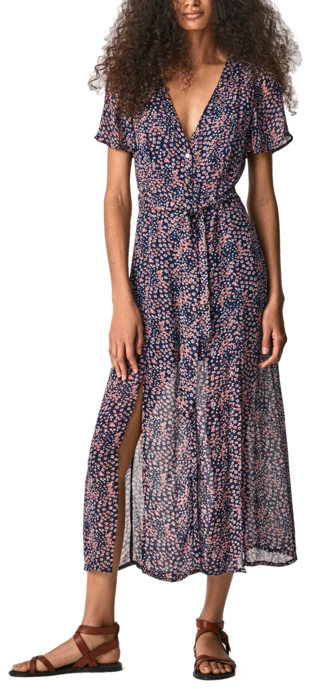 Vestido Midi Punto Fluido Mujer Pepe Jeans PL953386 Dasya