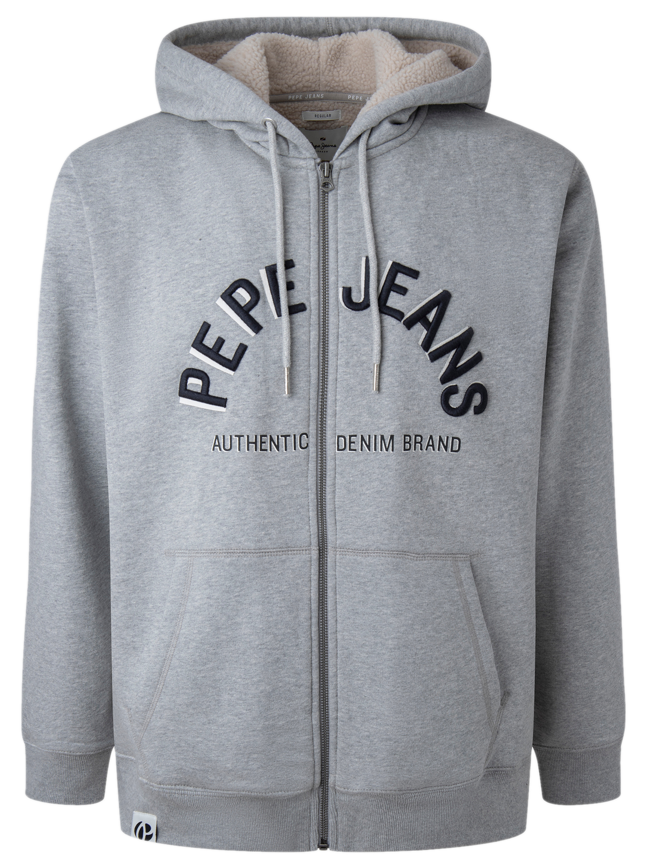 Sudadera cremallera pace gris hombre pepe jeans