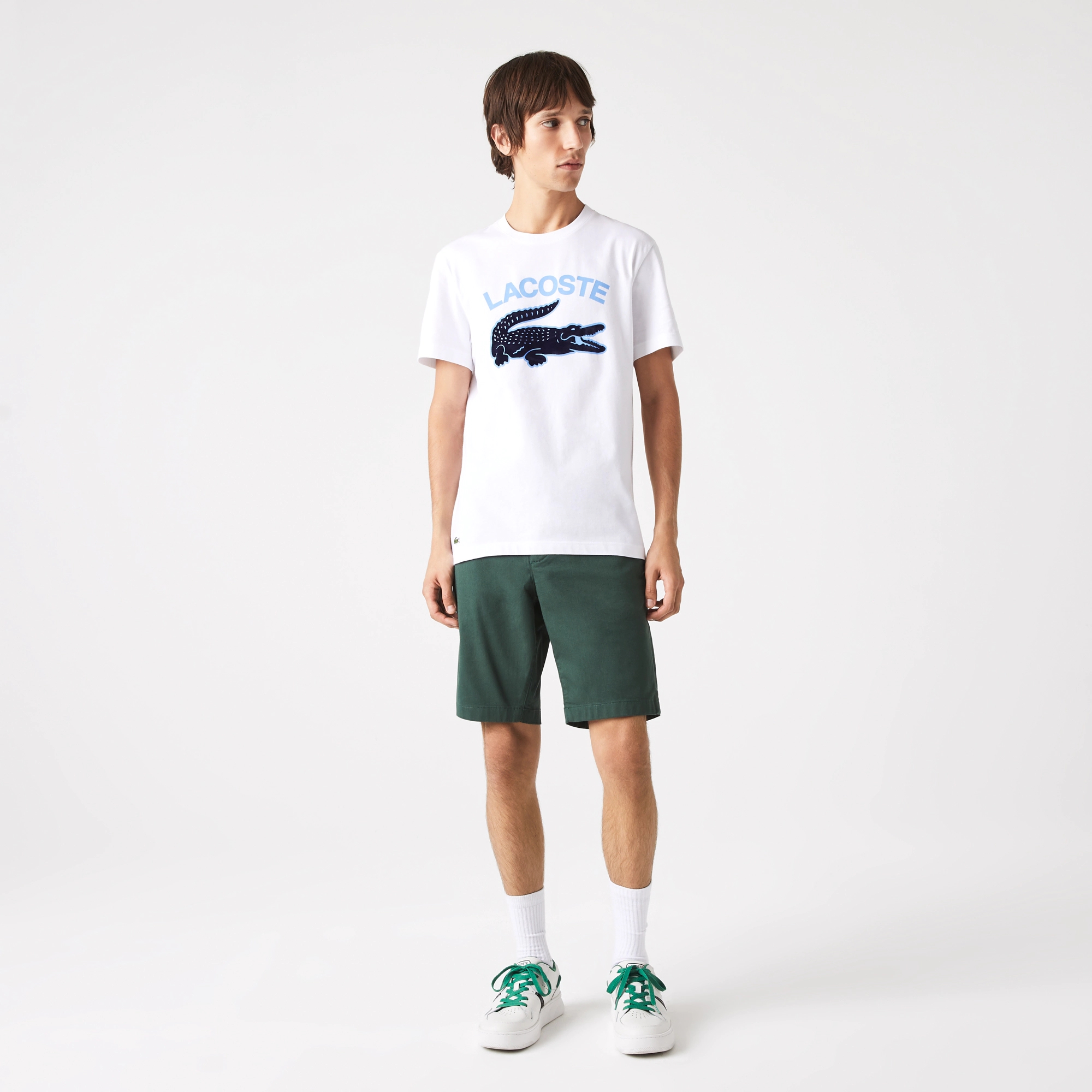  Camiseta Lacoste para hombre de manga corta, con