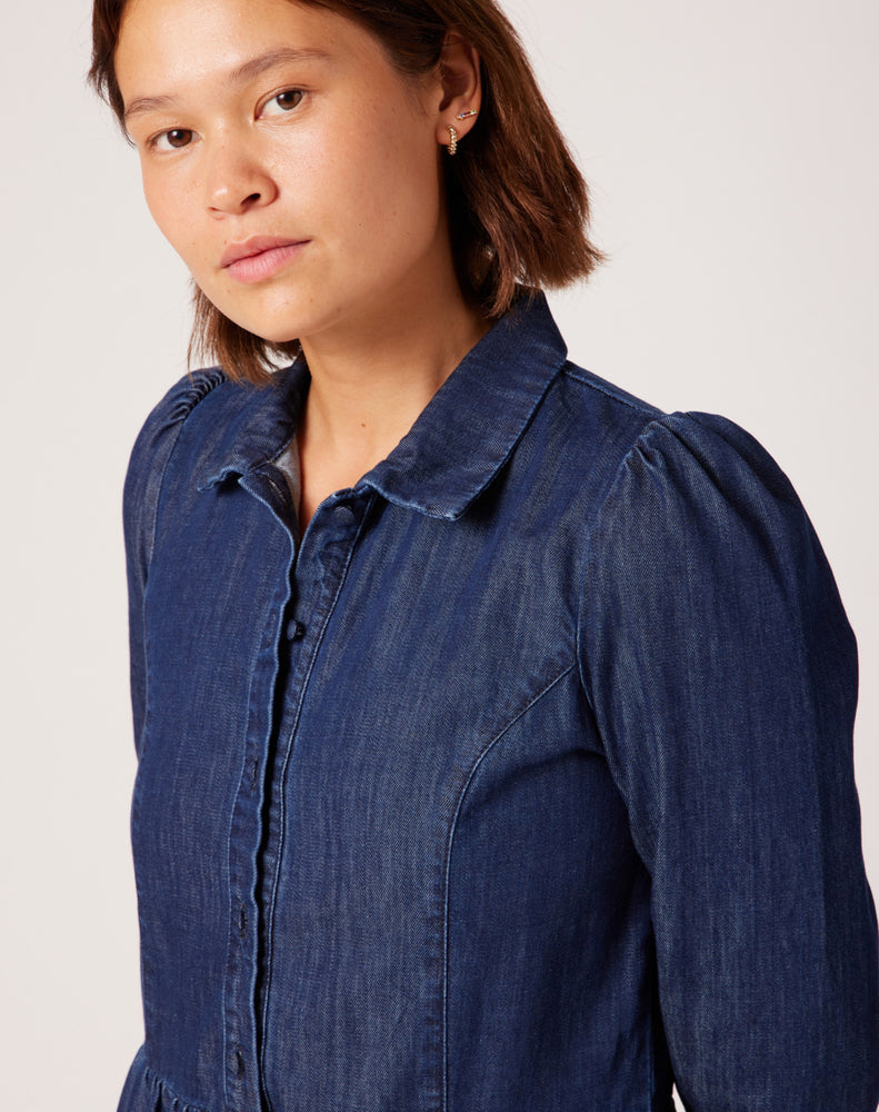 VESTIDO CAMISERO VAQUERO MUJER NAFNAF Korner