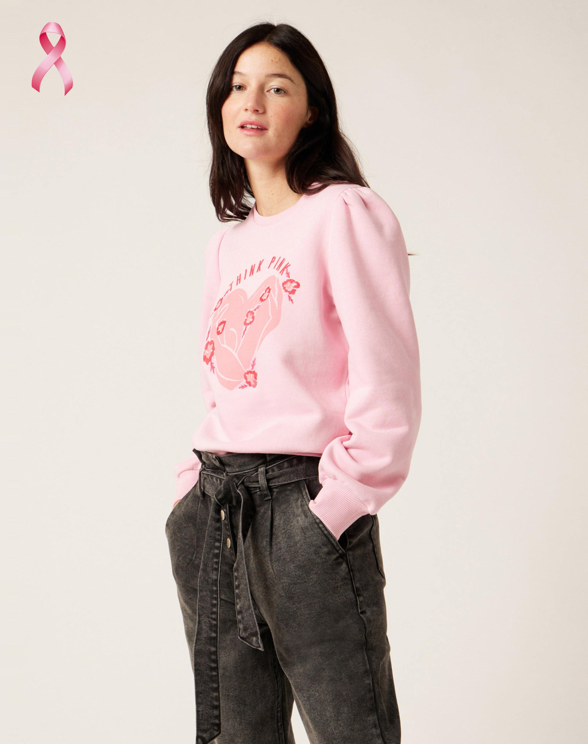 SUDADERA CON MANGAS GLOBO MUJER NAFNAF