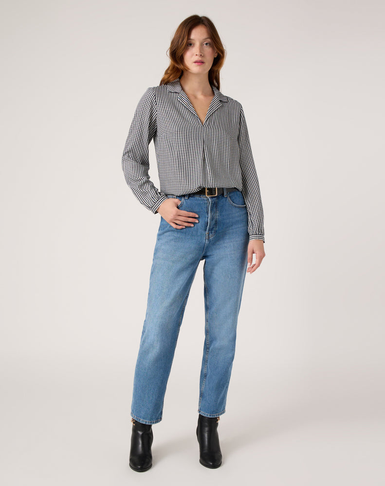 Blusa cuadros vichy mujer clearance