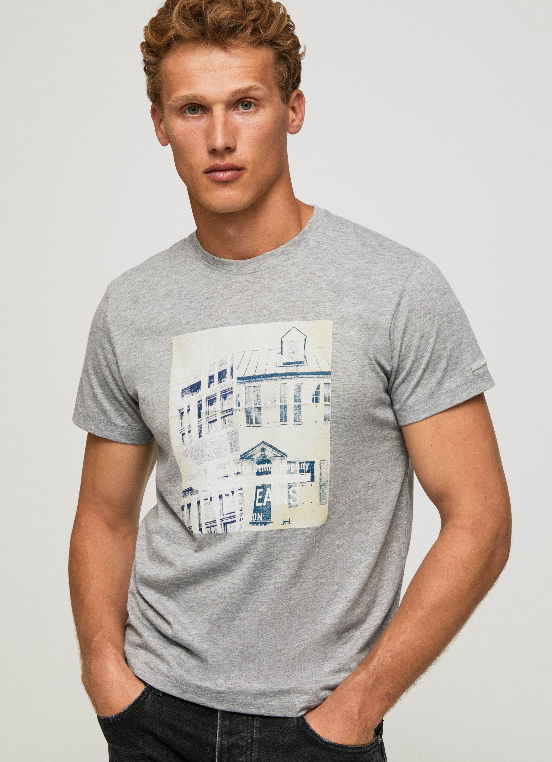 Camiseta Pepe Jeans Tassie – Algodón 100% Sostenible, Logo Grande, Corte Clásico