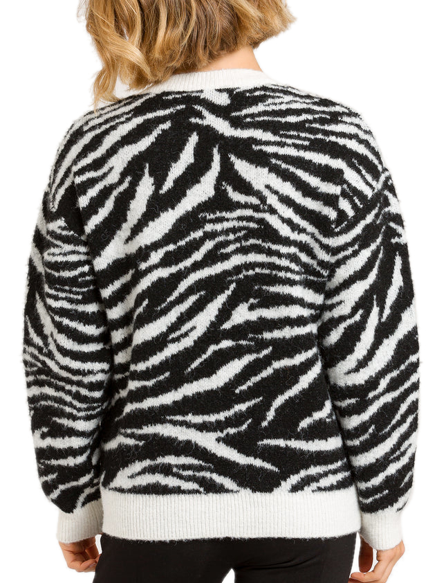 JERSEY CON ESTAMPADO CEBRA MUJER NAFNAF Korner